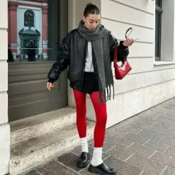 Other*Boogzel Clothing Pop Of Tights Red