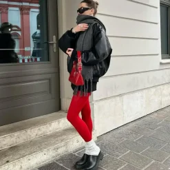 Other*Boogzel Clothing Pop Of Tights Red