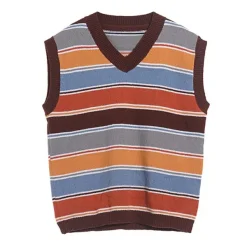 Knit Vests*Boogzel Clothing Prep School Striped Knit Vest Multi