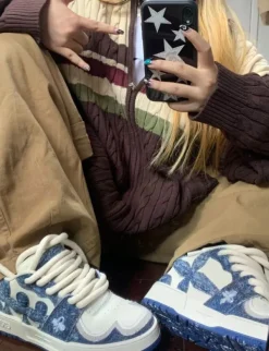 Striped Sweaters|Knit Cardigans*Boogzel Clothing Preppy Aesthetic Collar Striped Cardigan Brown