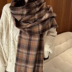 Other*Boogzel Clothing Preppy Aesthetic Plaid Scarf