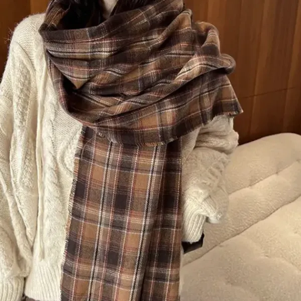 Other*Boogzel Clothing Preppy Aesthetic Plaid Scarf