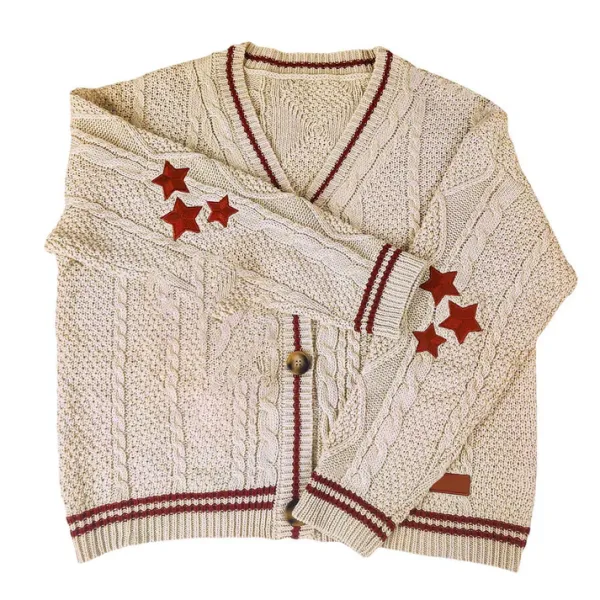 Knit Cardigans*Boogzel Clothing Preppy Aesthetic Star Cardigan