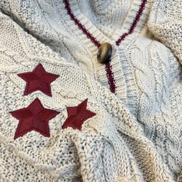 Knit Cardigans*Boogzel Clothing Preppy Aesthetic Star Cardigan
