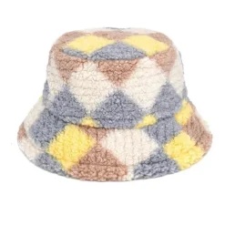 Hats*Boogzel Clothing Preppy Argyle Fuzzy Bucket Hat