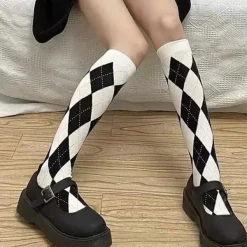 Socks*Boogzel Clothing Preppy Argyle High Socks
