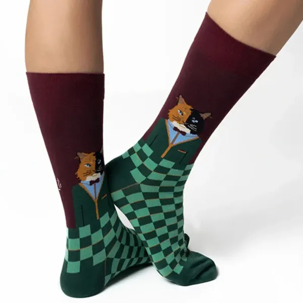 Socks*Boogzel Clothing Preppy Cat Aesthetic Socks