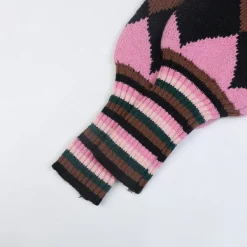 Argyle Sweaters & Vests|Sweaters*Boogzel Clothing Preppy Cat Argyle Collar Jumper Multi