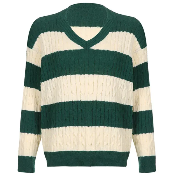 Striped Sweaters|Sweaters*Boogzel Clothing Preppy Girl Striped Jumper