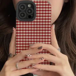 Iphone Cases*Boogzel Clothing Preppy Plaid IPhone Case Red
