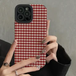Iphone Cases*Boogzel Clothing Preppy Plaid IPhone Case Red