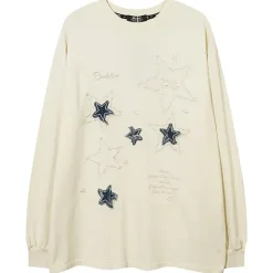Sweaters|Sweatshirts*Boogzel Clothing Preppy Star Patch Sweatshirt