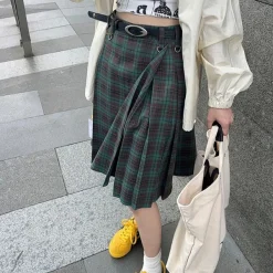 Skirts*Boogzel Clothing Preppy Style Checkered Kilt Skirt