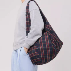 Bags & Purses*Boogzel Clothing Preppy Style Plaid Tote Bag Blue/red
