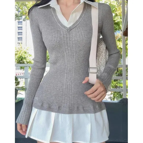 Dresses & Rompers*Boogzel Clothing Preppy Style Pleated Knit Dress