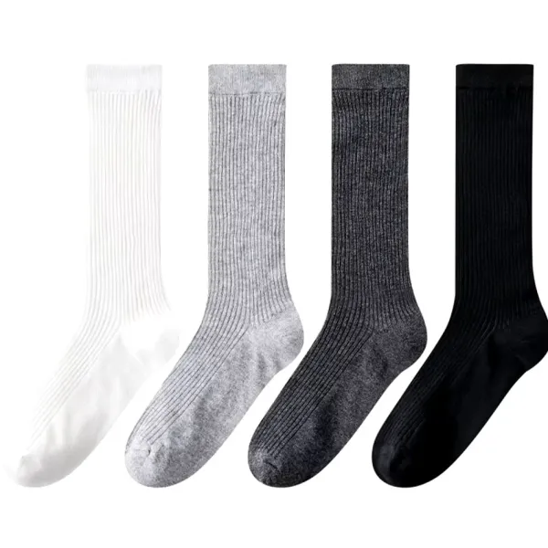 Socks*Boogzel Clothing Preppy Style Ribbed Thin Socks