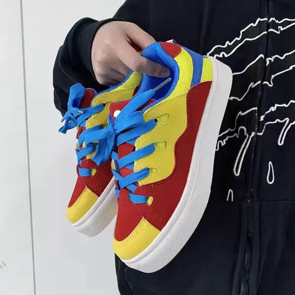 Classics|Aesthetic Sneakers*Boogzel Clothing Primary Colors Skater Sneakers Yellow/red