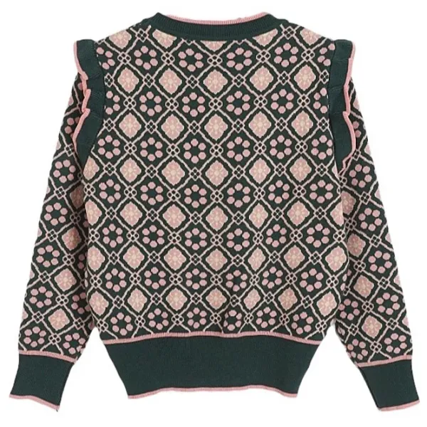 Sweaters*Boogzel Clothing Princess Cat Knit Pullover Green