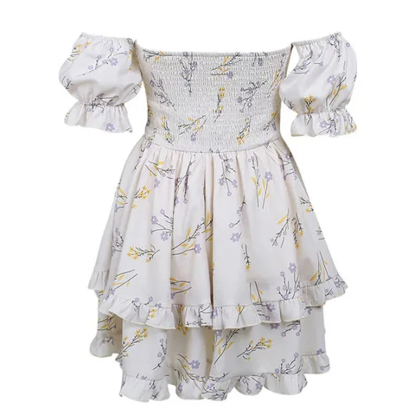Dresses & Rompers*Boogzel Clothing Princess Mood Floral Dress Beige