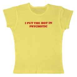 Y2K Tops|Aesthetic T-Shirts & Graphic Tees*Boogzel Clothing Psychotic Cropped Tee