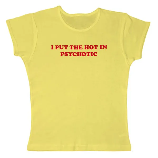 Y2K Tops|Aesthetic T-Shirts & Graphic Tees*Boogzel Clothing Psychotic Cropped Tee