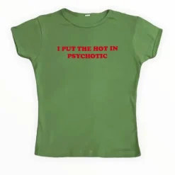 Y2K Tops|Aesthetic T-Shirts & Graphic Tees*Boogzel Clothing Psychotic Cropped Tee