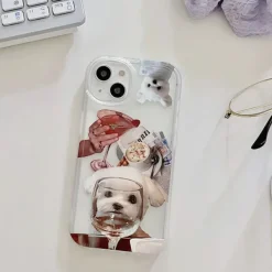 Iphone Cases*Boogzel Clothing Puppy & Wine Glass iPhone Case