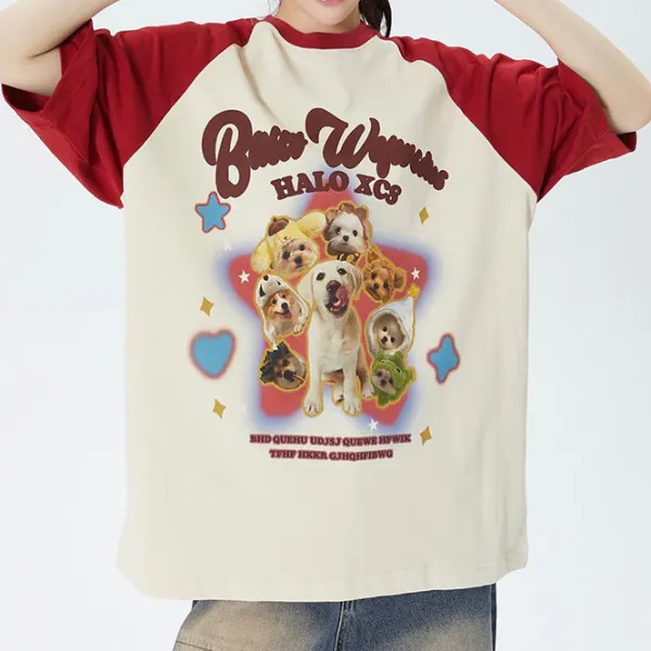 Aesthetic T-Shirts & Graphic Tees*Boogzel Clothing Puppy Oversized Graphic Tee