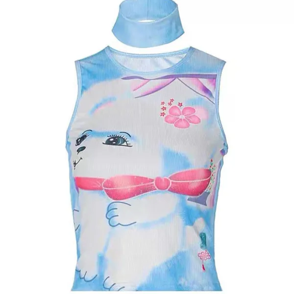 Y2K Tops*Boogzel Clothing Puppy Y2K Aesthetic Tank Top Blue