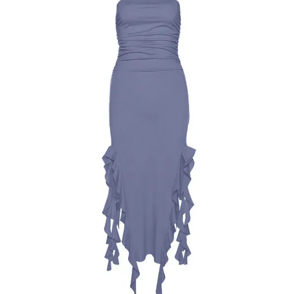 Dresses & Rompers*Boogzel Clothing Pure Flirting Ruffle Split Dress