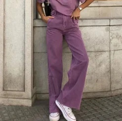 Jeans*Boogzel Clothing Aesthetic High Waisted Jeans Purple