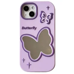 Iphone Cases*Boogzel Clothing Purple Butterfly Mirror iPhone Case