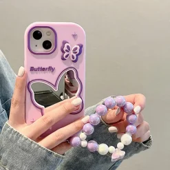 Iphone Cases*Boogzel Clothing Purple Butterfly Mirror iPhone Case