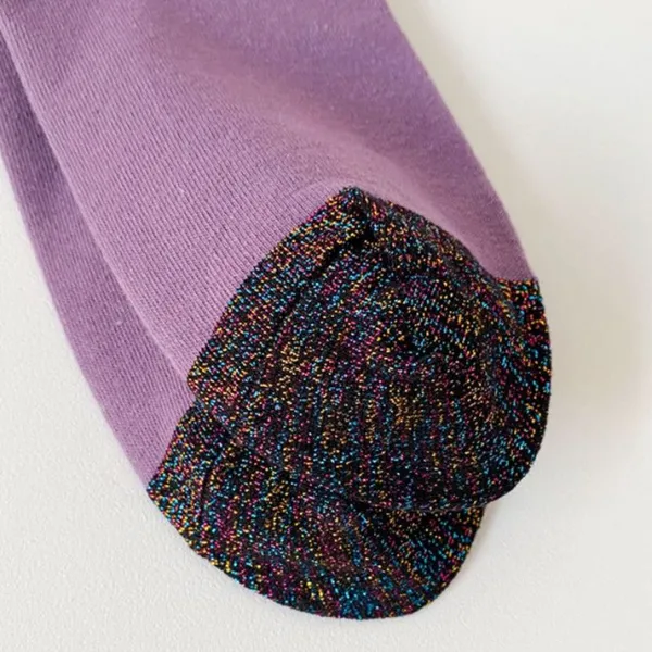 Socks*Boogzel Clothing Flower & Cat Aesthetic Socks Purple