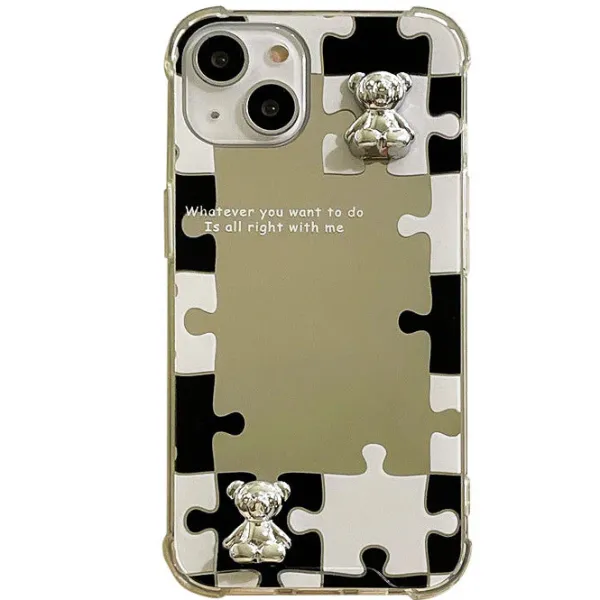 Iphone Cases*Boogzel Clothing Puzzle Mirror iPhone Case Black/white