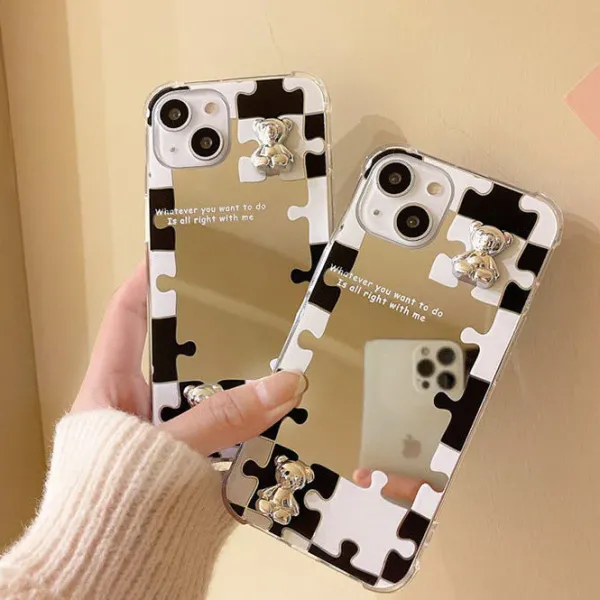 Iphone Cases*Boogzel Clothing Puzzle Mirror iPhone Case Black/white