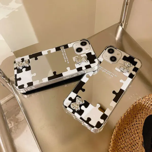 Iphone Cases*Boogzel Clothing Puzzle Mirror iPhone Case Black/white