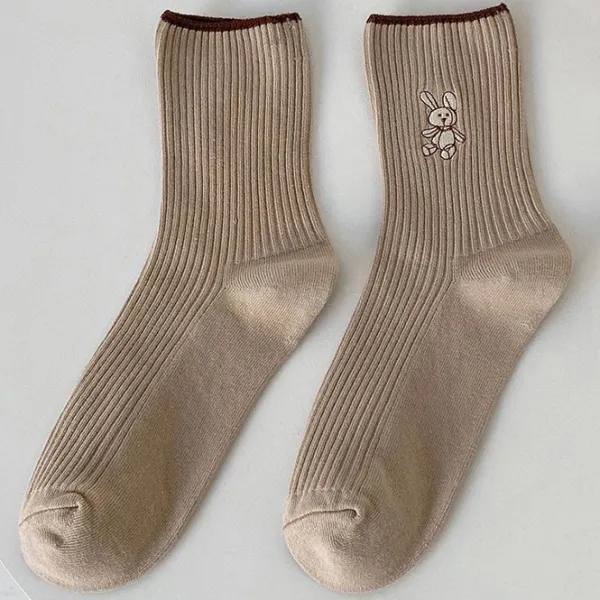 Socks*Boogzel Clothing Rabbit Ribbed Socks