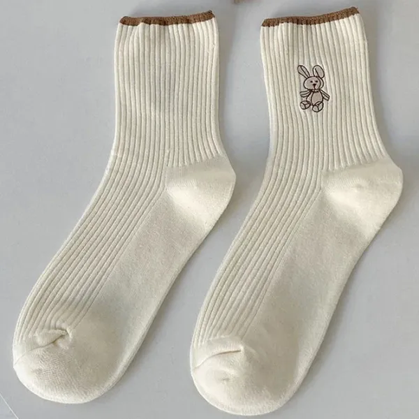 Socks*Boogzel Clothing Rabbit Ribbed Socks