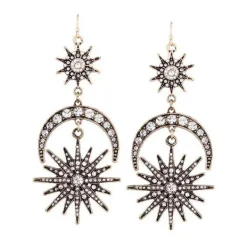 Earrings*Boogzel Clothing Radiant Sun Moon Earrings