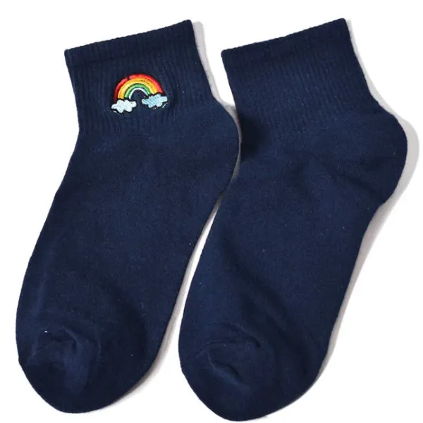Socks*Boogzel Clothing Rainbow Embroidered Socks
