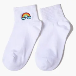 Socks*Boogzel Clothing Rainbow Embroidered Socks