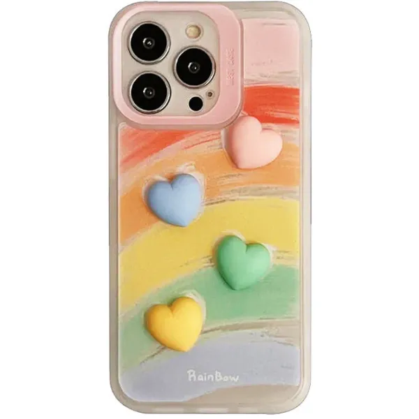 Iphone Cases*Boogzel Clothing Heart iPhone Case Rainbow
