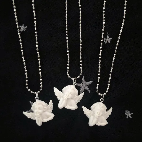 Necklaces & Chokers*Boogzel Clothing Raphael Angel Necklace White