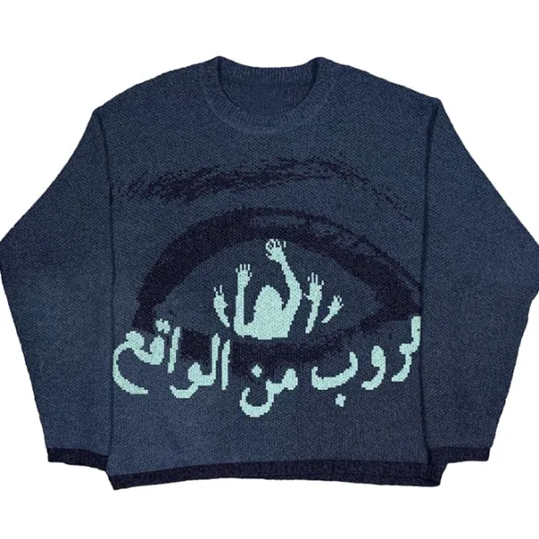 Mens|Sweaters*Boogzel Clothing Reality Aesthetic Sweater Blue