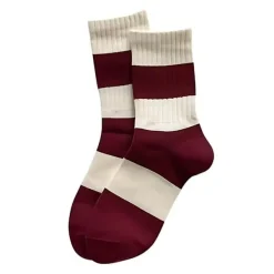 Socks*Boogzel Clothing Red & Beige Striped Socks