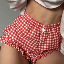 Shorts*Boogzel Clothing Gingham Picnic Shorts Red