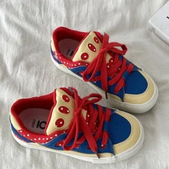 Aesthetic Sneakers*Boogzel Clothing Red Polka Dot Skater Sneakers Red/blue