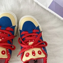 Aesthetic Sneakers*Boogzel Clothing Red Polka Dot Skater Sneakers Red/blue