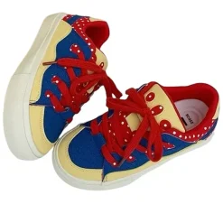 Aesthetic Sneakers*Boogzel Clothing Red Polka Dot Skater Sneakers Red/blue
